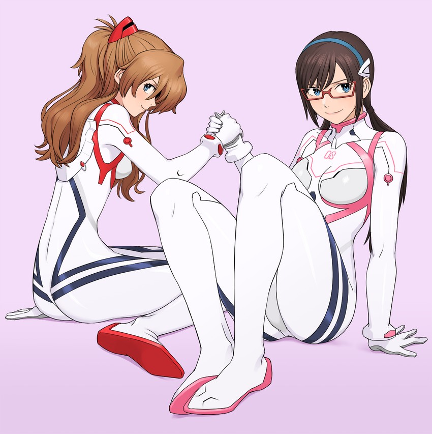 souryuu asuka langley and makinami mari illustrious (neon genesis evangelion and 2 more) drawn by shigenobu