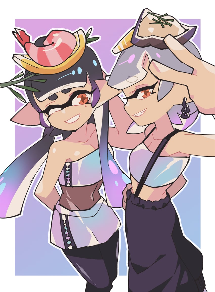 callie and marie (splatoon and 1 more) drawn by gomipomi