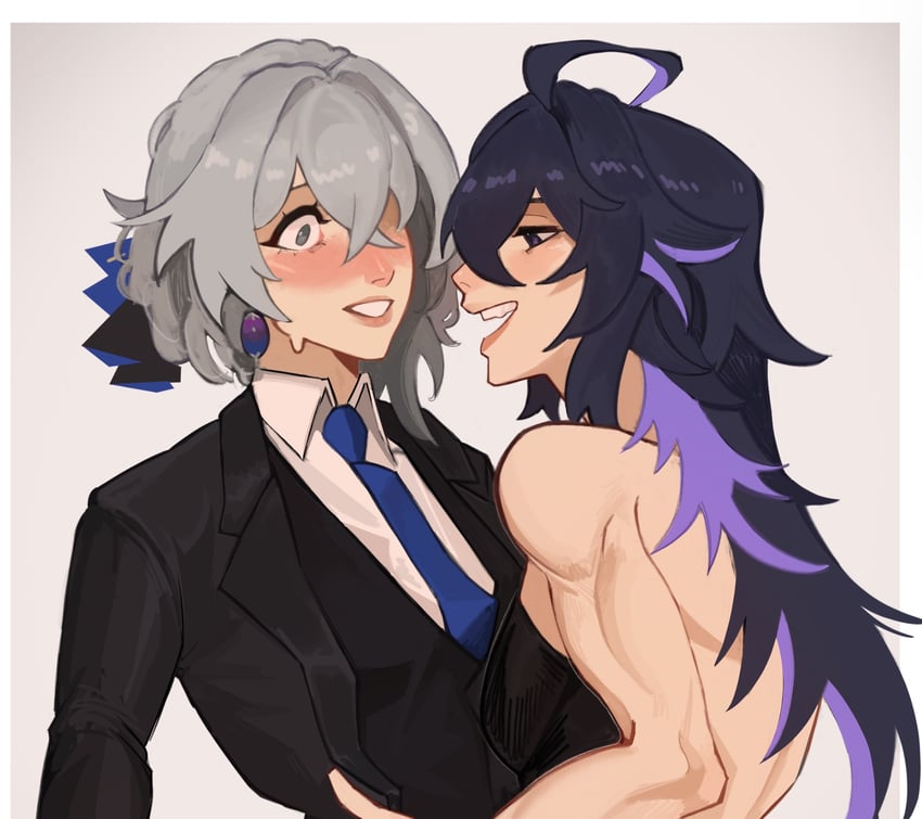 bronya rand and seele (honkai and 1 more) drawn by trashgremlinn