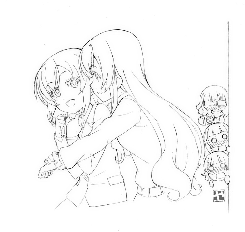 usami nanako, kohinata yukari, mikoze yui, nazukari mirai, and nishifukai saori (futsuu no joshikousei ga locodol yattemita) drawn by yamazaki_masakazu