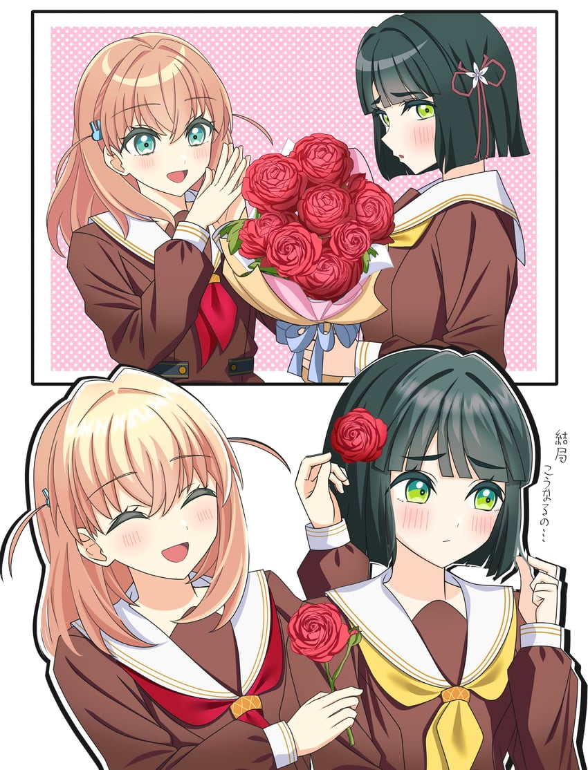 hinoshita kaho and momose ginko (love live! and 1 more