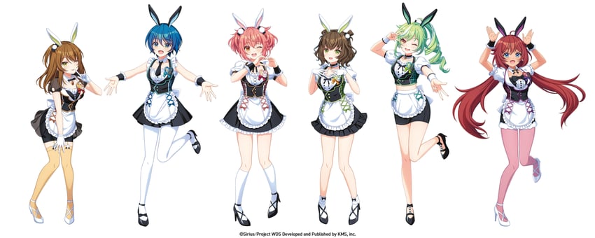 ootori kokona, shiromaru mito, toneri nikako, akiru kamira, yonaguni hikari, and 1 more (world dai star) drawn by kanengomi