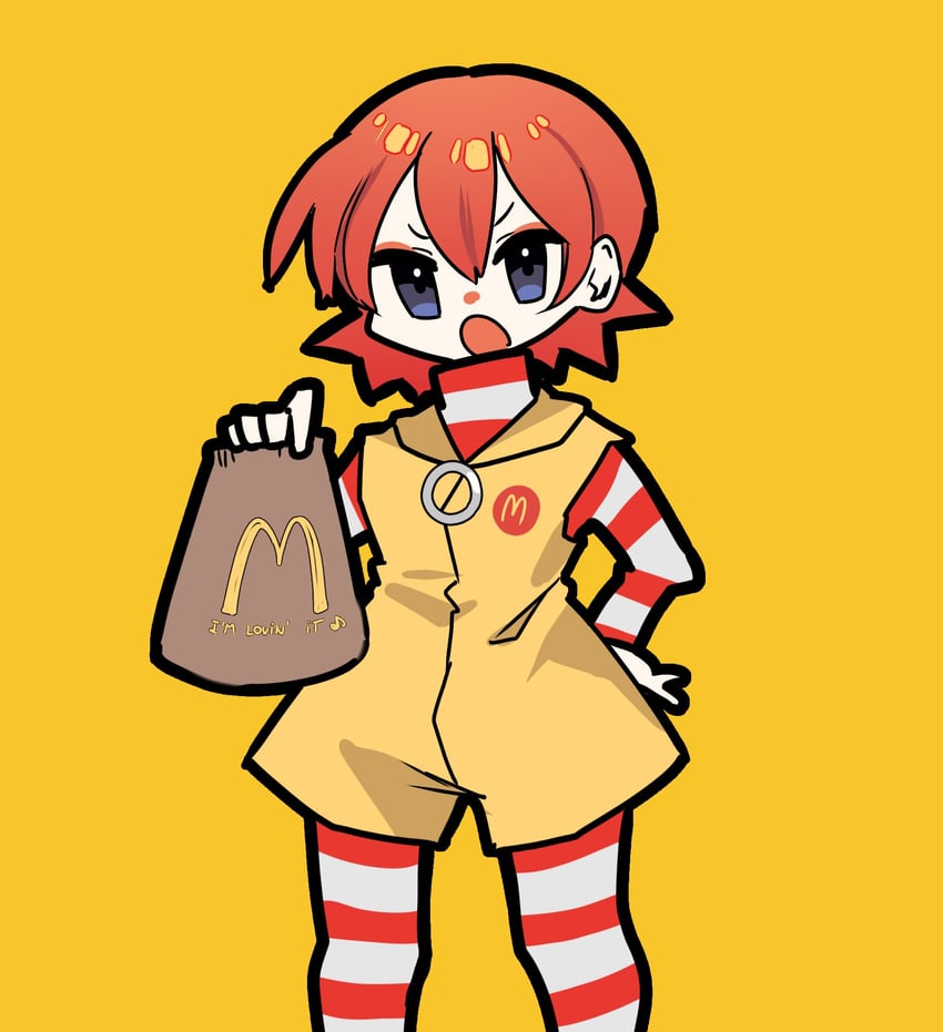 ronald mcdonald and nanako (mcdonald's and 1 more) drawn by anzu_(anzuhan)