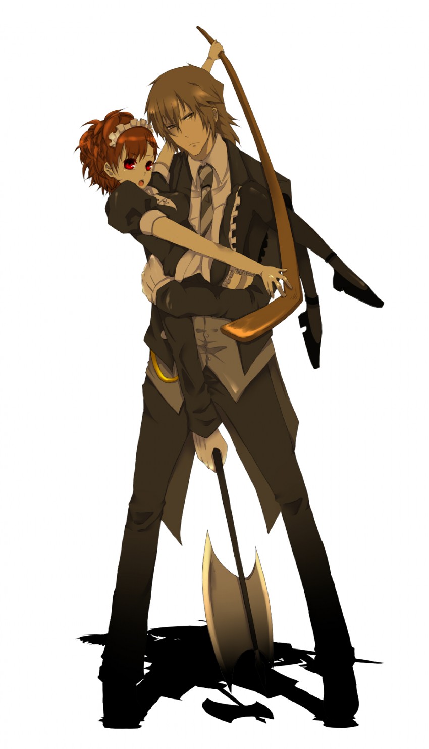 shiomi kotone and aragaki shinjirou (persona and 2 more) drawn by nitaka_(fujikichi)