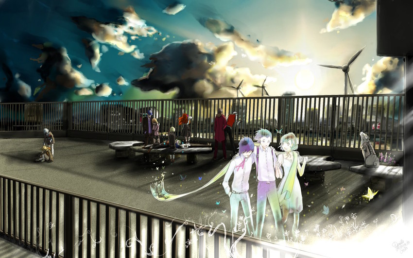 yuuki makoto, aigis, shiomi kotone, takeba yukari, kirijou mitsuru, and 7 more (persona and 2 more) drawn by danielle_machado_da_costa