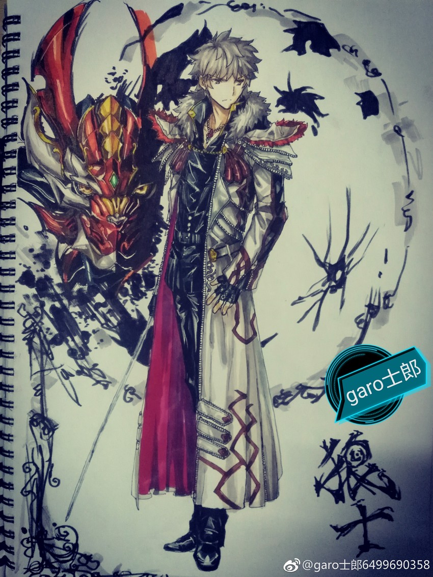 emiya shirou, roze the shining shadow knight, and jinga mikage (fate and 3 more) drawn by garoshirou