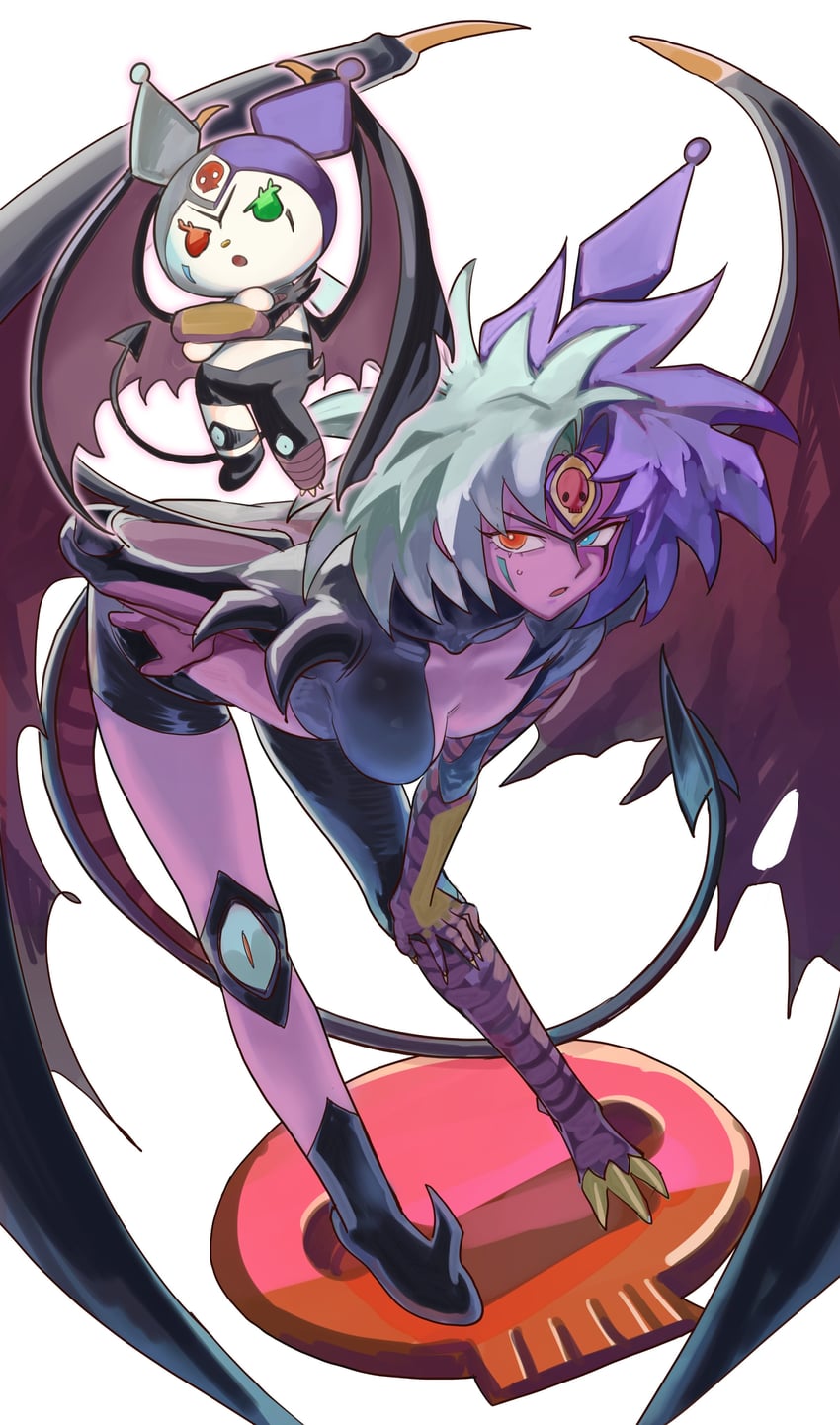 kuromi and yubel (yu-gi-oh! and 3 more) drawn by tawashipurin