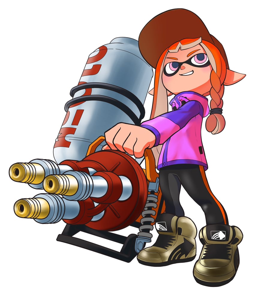 inkling player character and inkling girl (splatoon and 1 more) drawn by xdies_ds