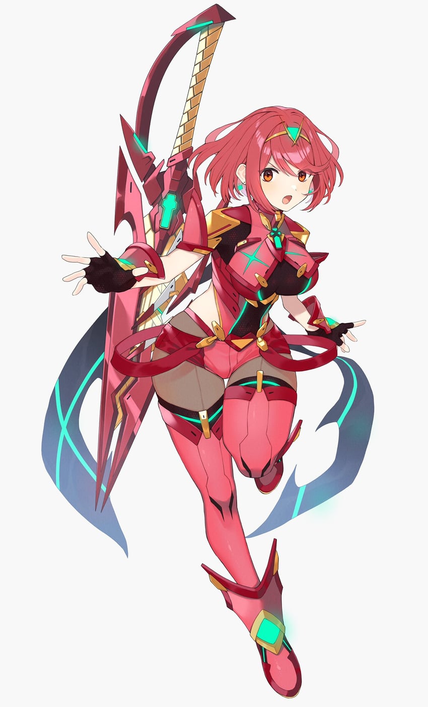 pyra (xenoblade chronicles and 2 more) drawn by kinagi_(3307377)