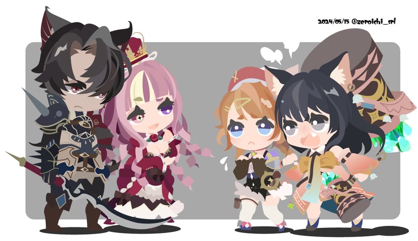 resna sternenlicht, izana kokoschka, geron diesel, and lara trockel (atelier and 1 more) drawn by 01_(zeroichi_srl)