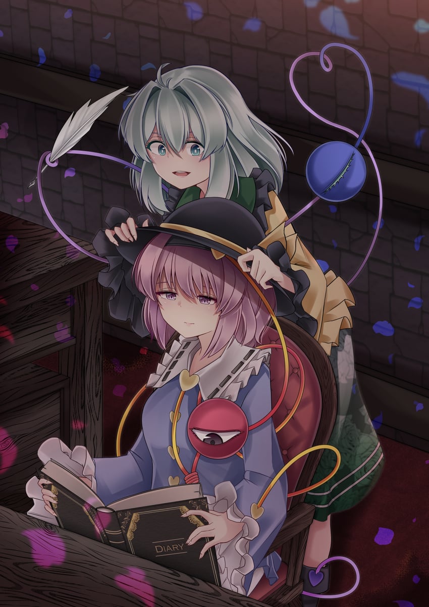 komeiji koishi and komeiji satori (touhou) drawn by sarasadou_dan