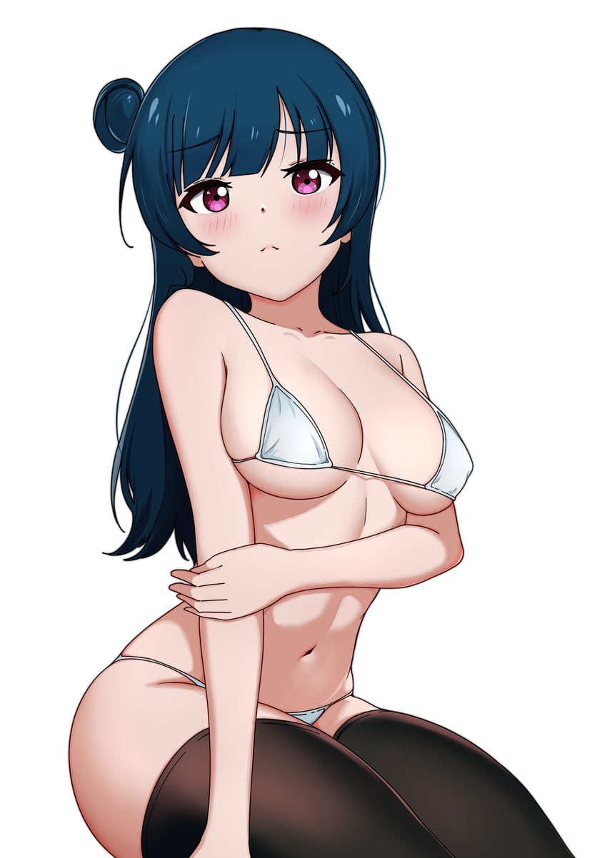 tsushima yoshiko (love live! and 1 more) drawn by mnkr98