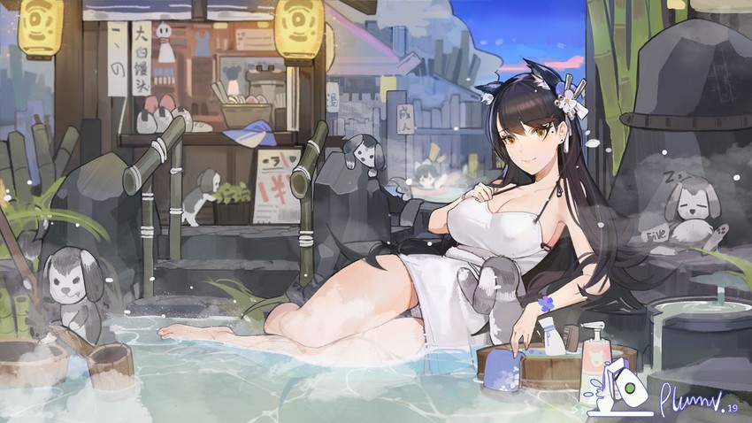 atago and takao (azur lane) drawn by plumw