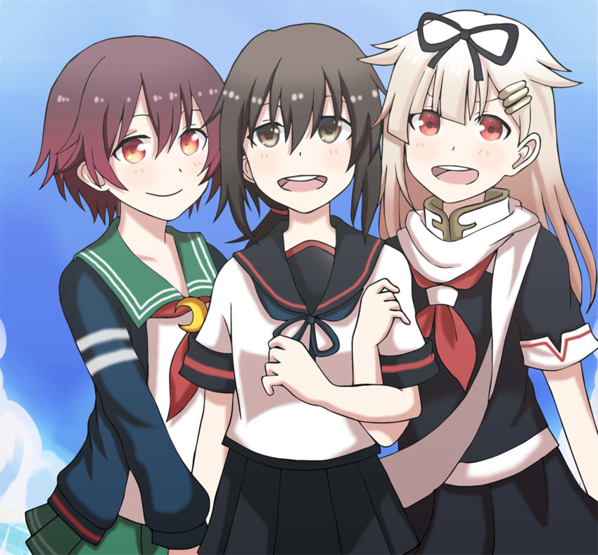 yuudachi, fubuki, yuudachi kai ni, mutsuki, fubuki kai ni, and 1 more (kantai collection) drawn by ximsol182