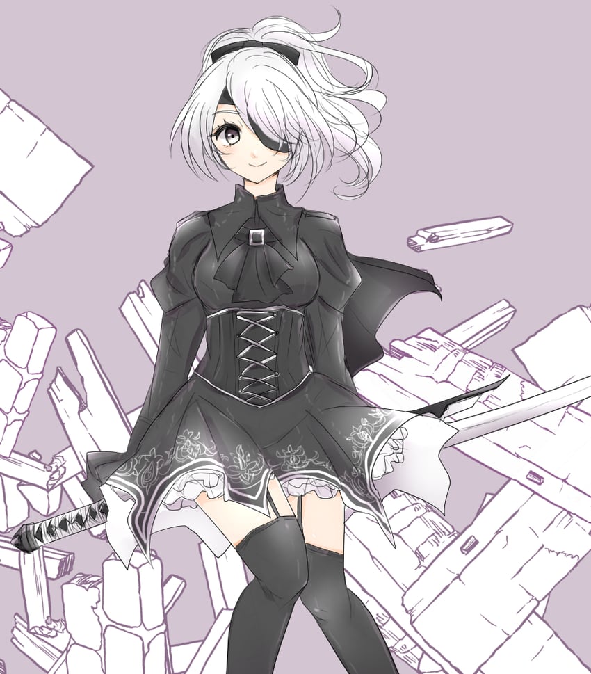 a4 (nier and 1 more) drawn by chemaru_(a8l)