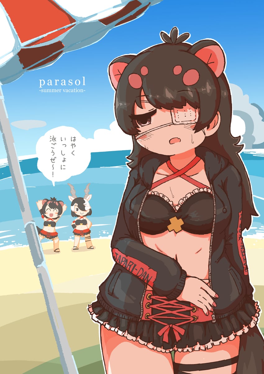 australian devil, tasmanian devil, and blackbuck (kemono friends and 1 more) drawn by numazoko_namazu