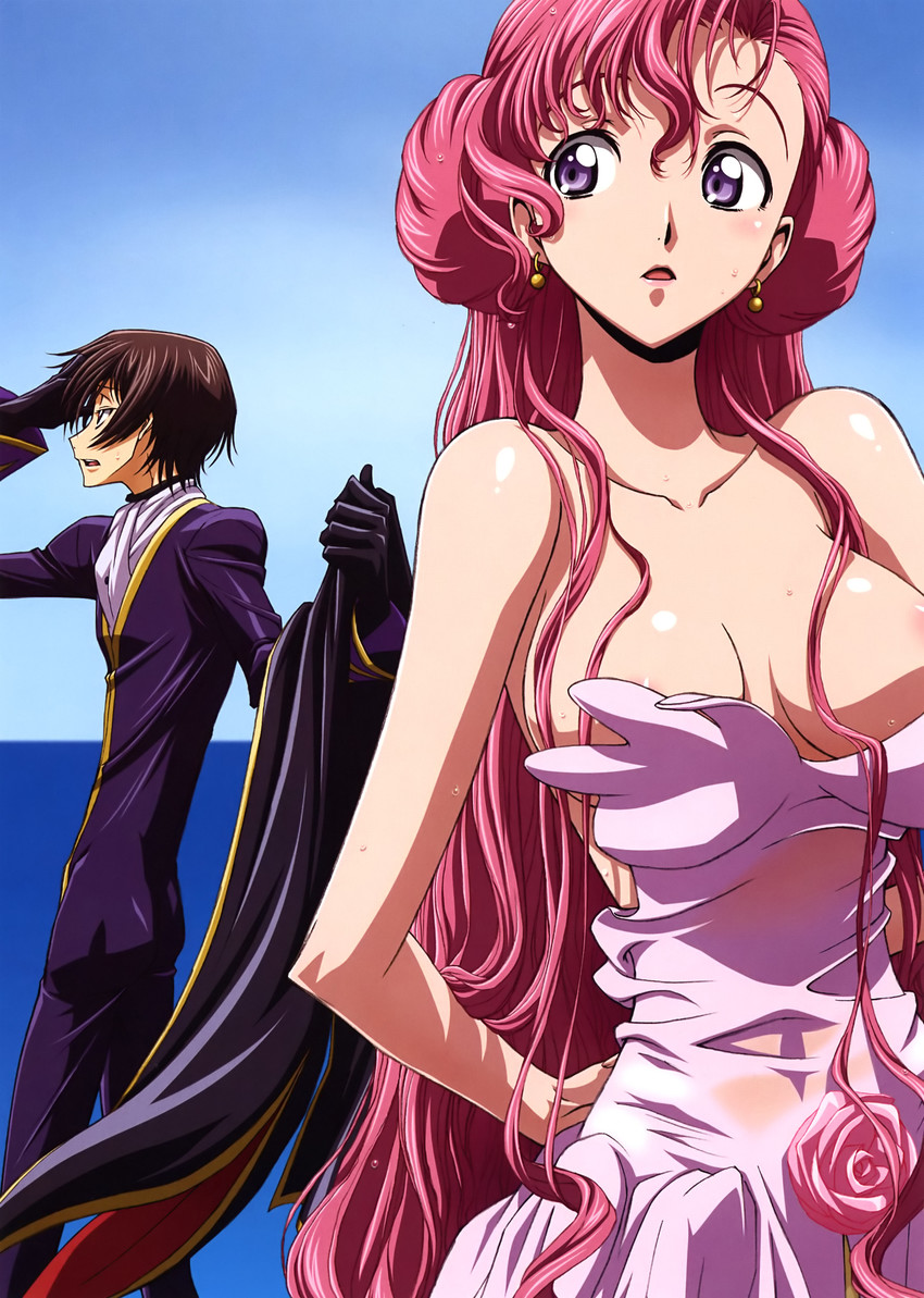 lelouch vi britannia and euphemia li britannia (code geass) drawn by kimura_takahiro