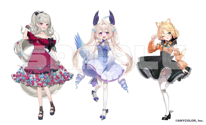 enna alouette, millie parfait, reimu endou, and lucie (nijisanji and 1 more) drawn by sinomi
