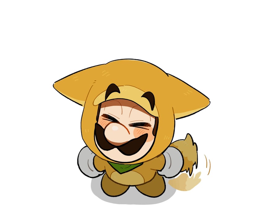 luigi and kitsune luigi (mario and 1 more) drawn by mimimi_(mimimim9999)