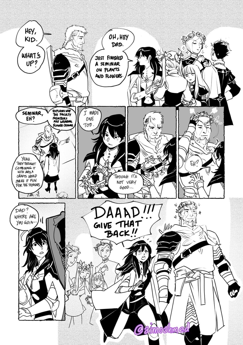 female byleth, hilda valentine goneril, lysithea von ordelia, claude von riegan, lorenz hellman gloucester, and 1 more (fire emblem and 1 more) drawn by aimoahmed