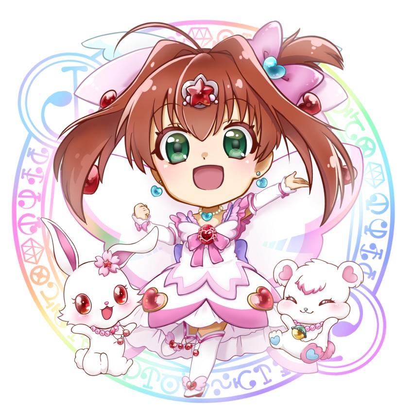 sakura akari, ruby, and labra (jewelpet and 1 more) drawn by rinne_(id43737613)