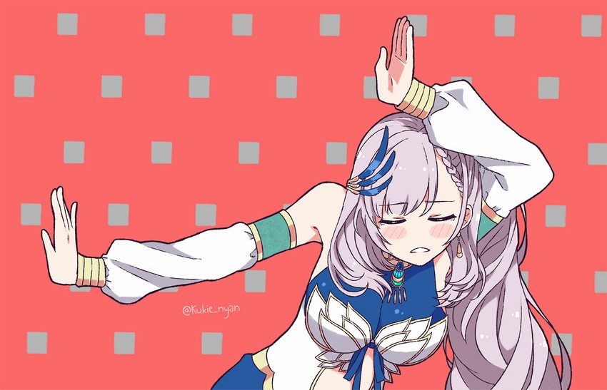 pavolia reine (hololive and 2 more) drawn by kukie-nyan