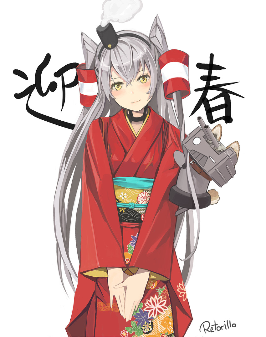 amatsukaze and rensouhou-kun (kantai collection) drawn by retorillo