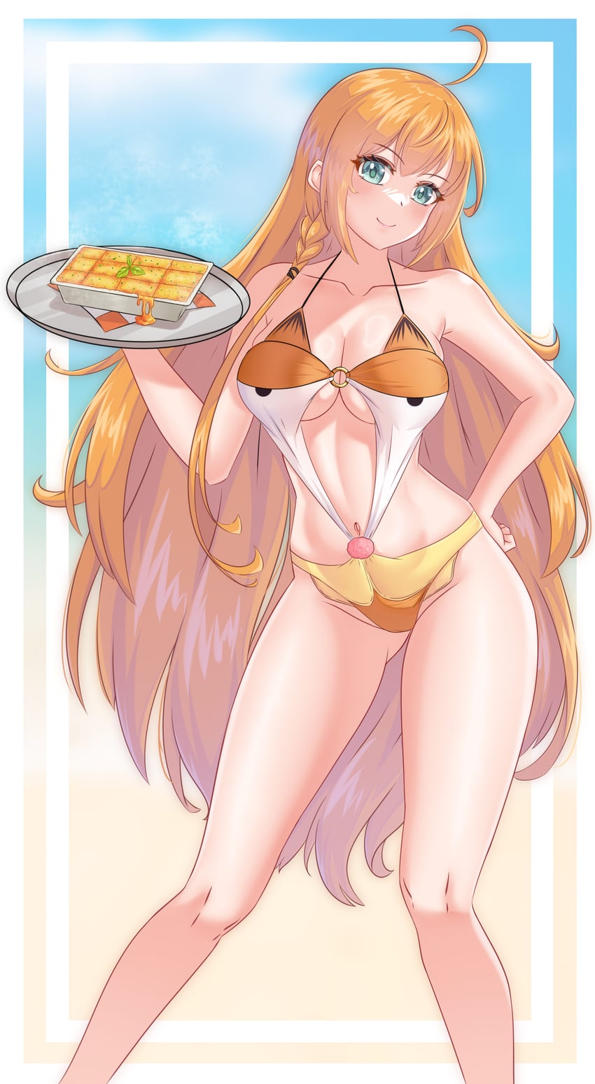 pecorine and garfield (princess connect! and 1 more) drawn by arada_(corsair_zero)