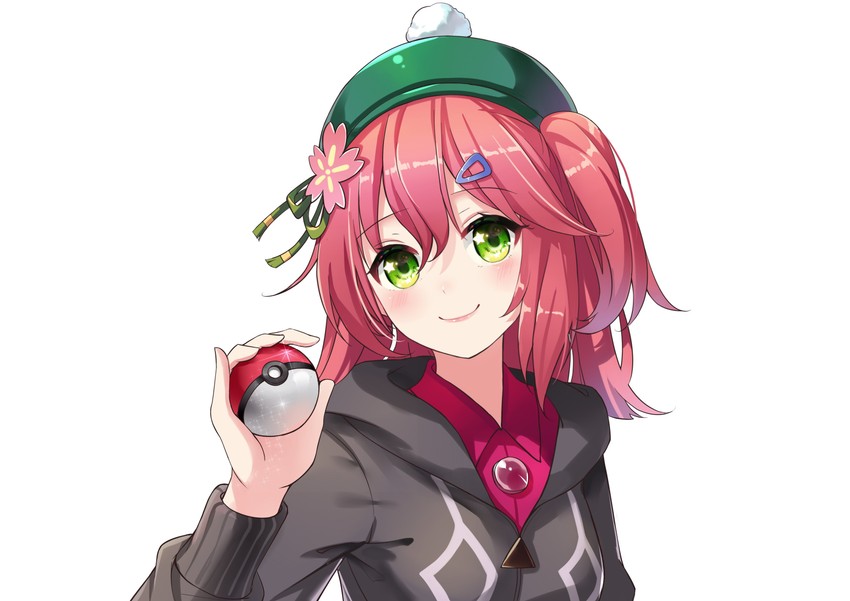 sakura miko and gloria (pokemon and 2 more) drawn by dyx217
