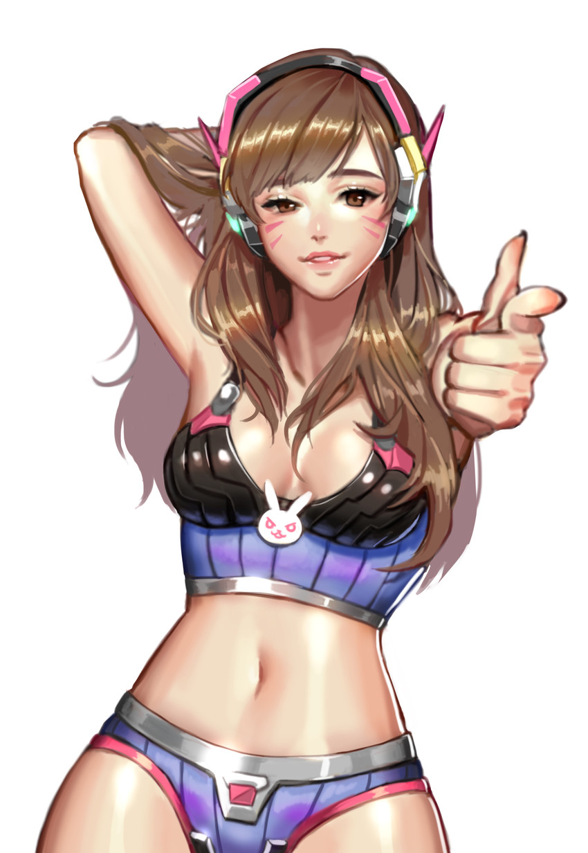 d.va (overwatch and 1 more) drawn by agape