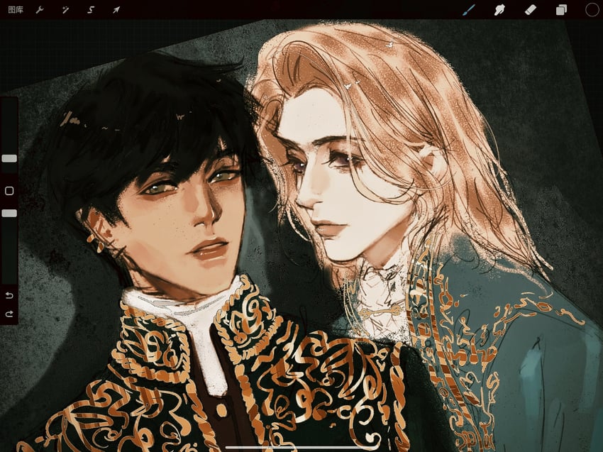 france and spain (axis powers hetalia) drawn by moranqingyu