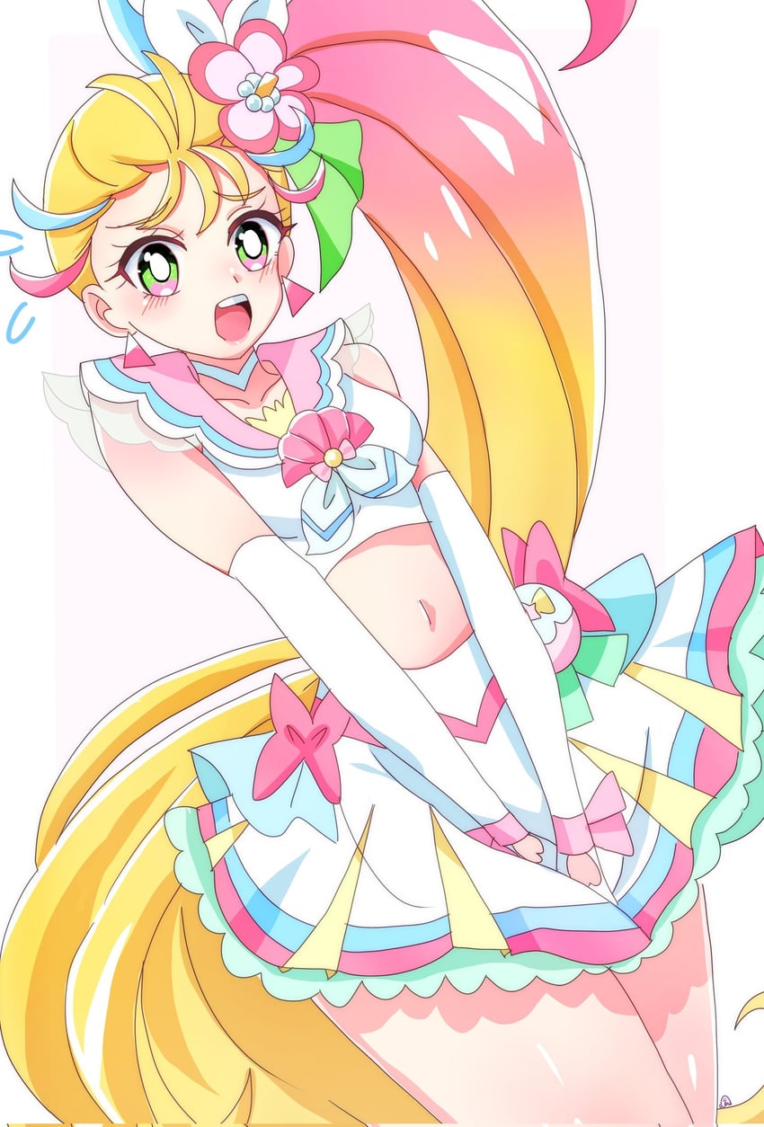 natsuumi manatsu and cure summer (precure and 1 more) drawn by momotarouooi