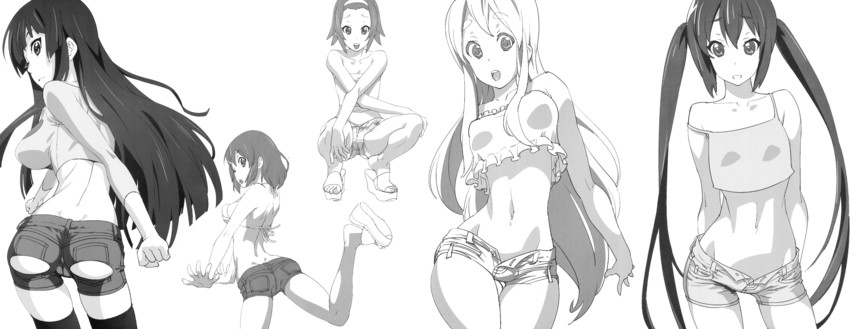 akiyama mio, nakano azusa, hirasawa yui, tainaka ritsu, and kotobuki tsumugi (k-on!) drawn by suna_(sandworks)