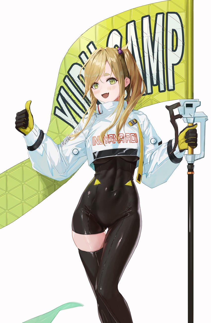 hatsune miku, racing miku, and inuyama aoi (vocaloid and 2 more) drawn by fieryonion