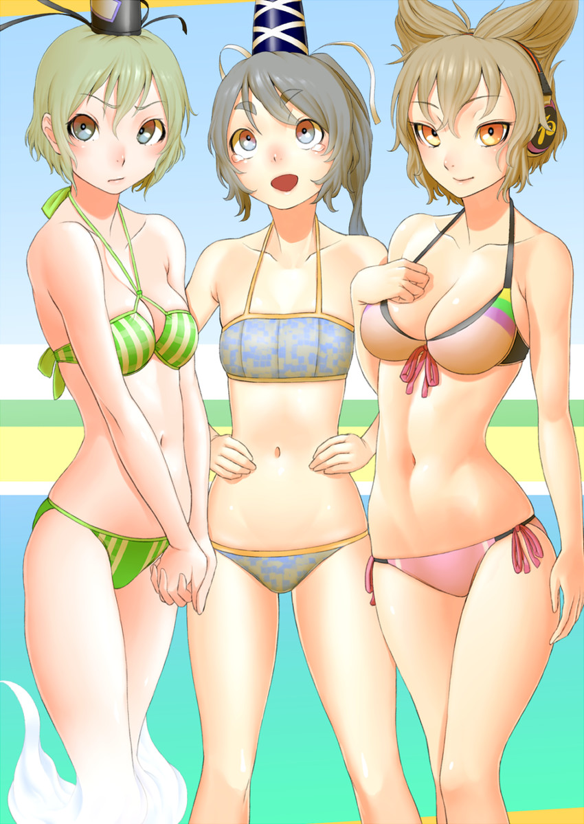 toyosatomimi no miko, mononobe no futo, and soga no tojiko (touhou) drawn by gishu
