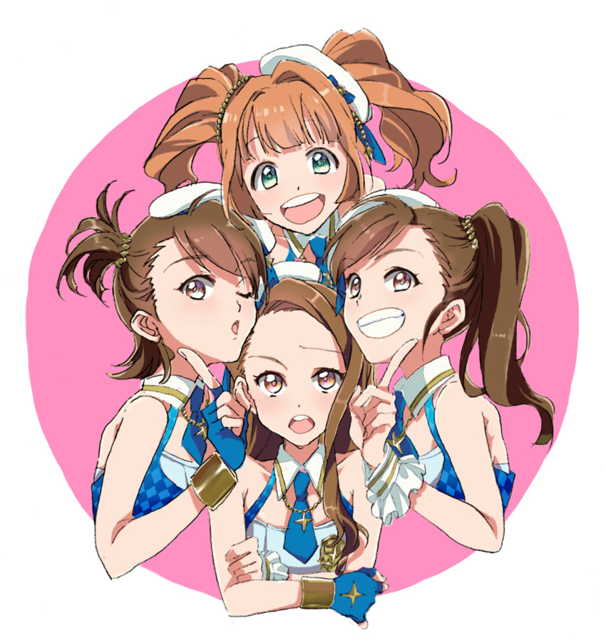 minase iori, takatsuki yayoi, futami mami, and futami ami (idolmaster and 1 more) drawn by chikuwa_(awuk1hc)