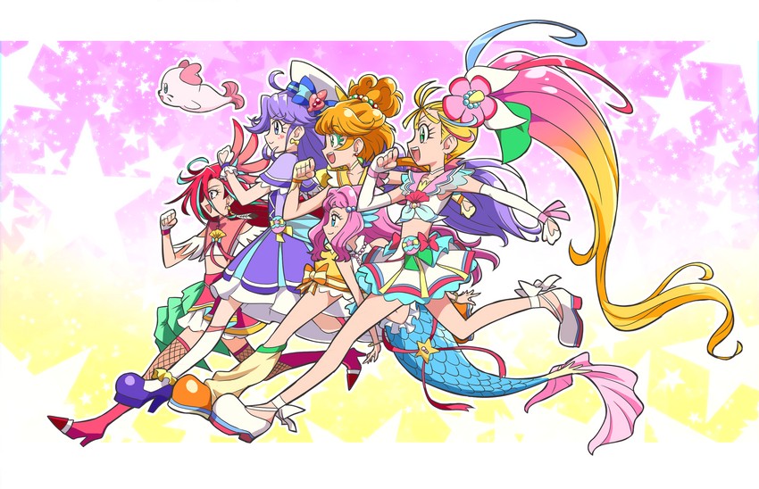 laura la mer, natsuumi manatsu, suzumura sango, takizawa asuka, ichinose minori, and 5 more (precure and 2 more) drawn by usoco