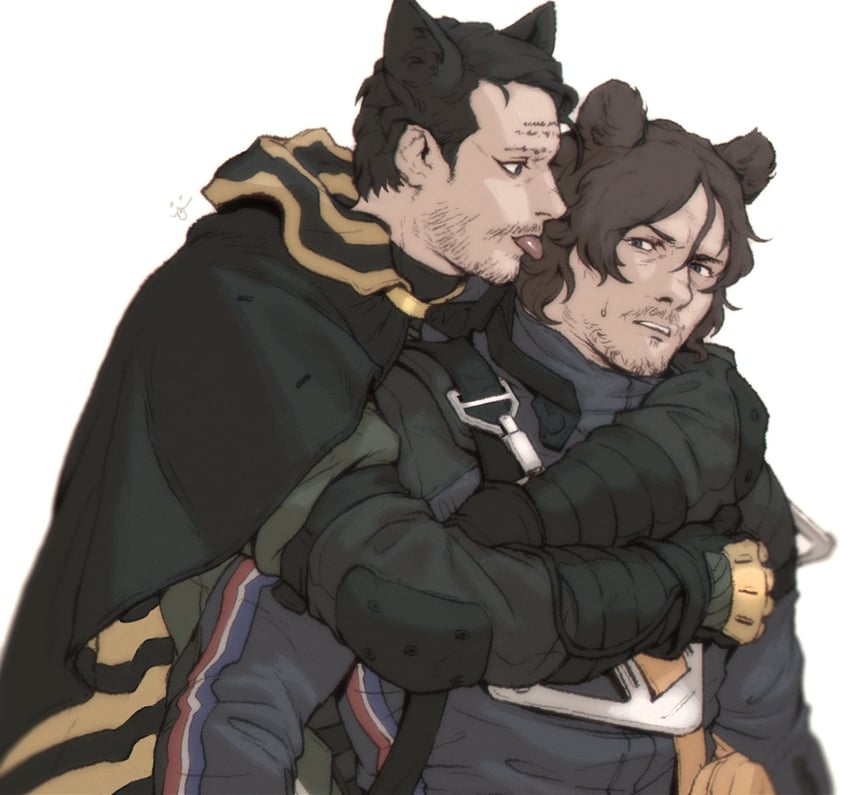 sam porter bridges and higgs (death stranding) drawn by hamms_hamss