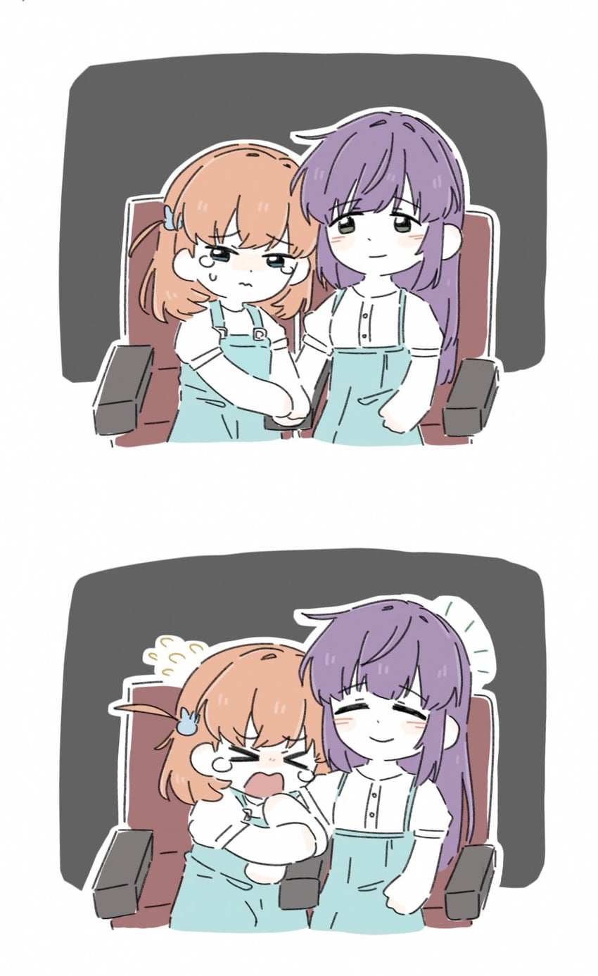 hinoshita kaho and otomune kozue (love live! and 1 more) drawn by zueka27
