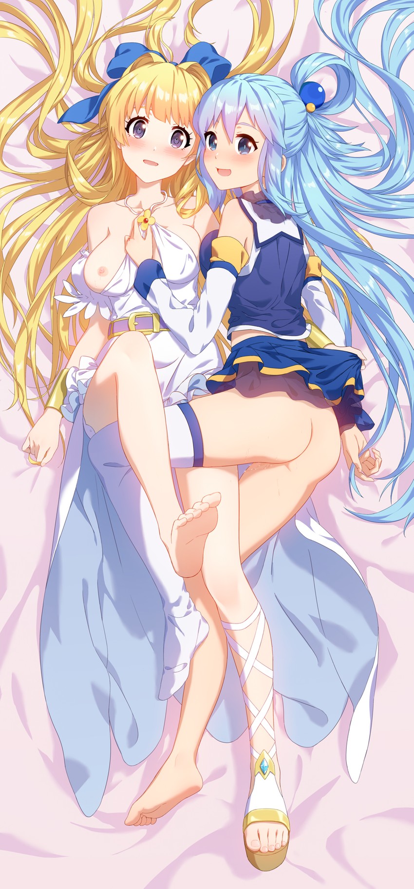 aqua and ristarte (kono subarashii sekai ni shukufuku wo! and 1 more) drawn by bubu_(pixiv_44885189)