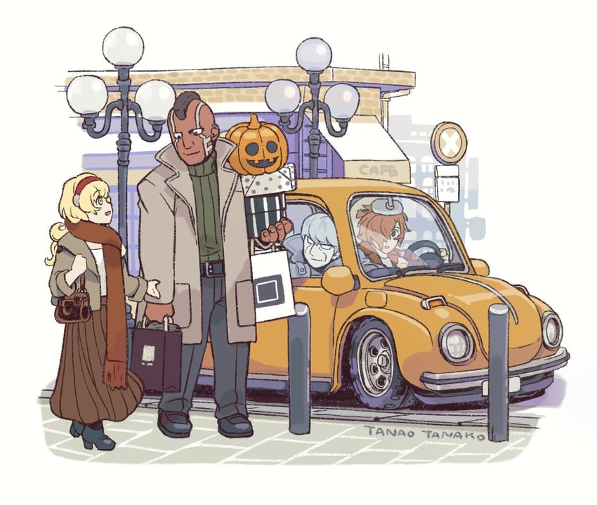 francoise arnoul, shimamura joe, albert heinrich, and geronimo jr (cyborg 009) drawn by tanaotanako