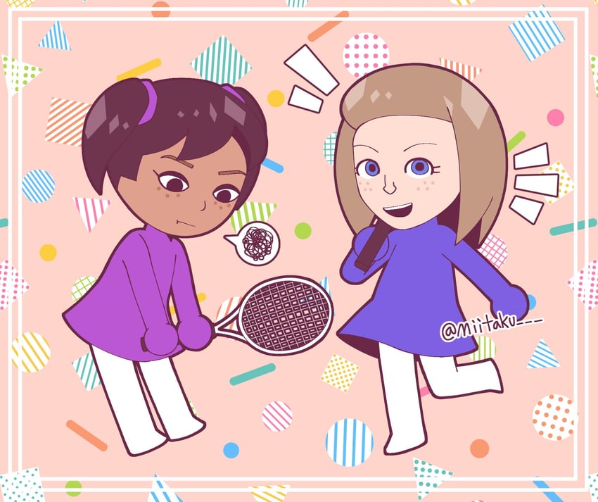 mii, abby, and miyu (nintendo and 1 more) drawn by miitaku