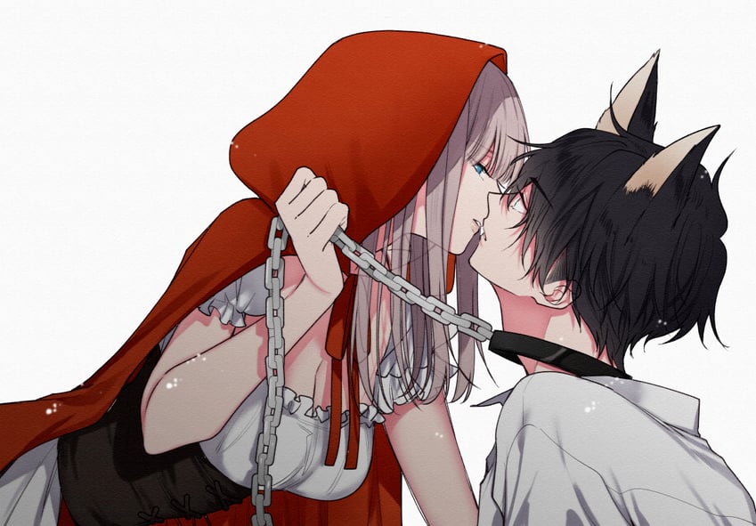 little red riding hood and big bad wolf (original and 1 more) drawn by fdn_fdo