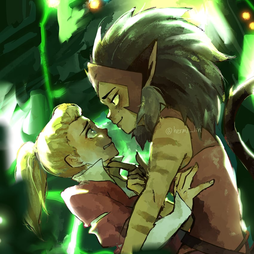 catra and adora (she-ra and the princesses of power) drawn by hermi