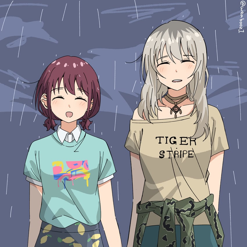 iseri nina and kawaragi momoka (girls band cry) drawn by weabooz