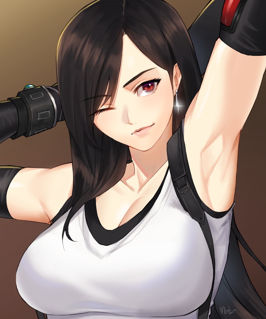 tifa lockhart (final fantasy and 2 more) drawn by hibarikyoya_namimori