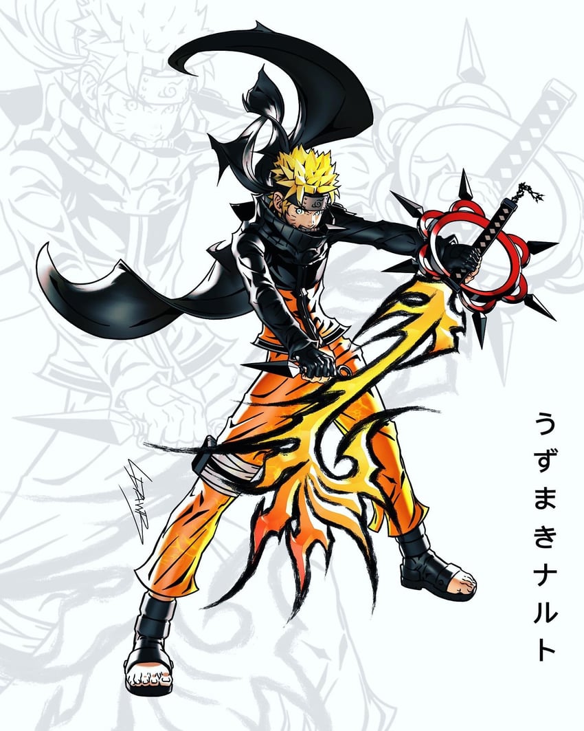 uzumaki naruto (naruto and 2 more) drawn by ldawb
