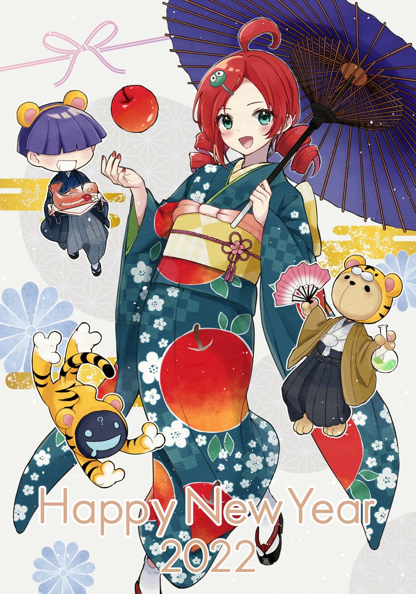 puyo, andou ringo, ecolo, sasaki maguro, and risukuma (puyopuyo and 1 more) drawn by kashima_miyako