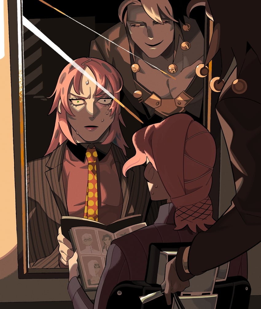 diavolo, vinegar doppio, risotto nero, melone, ghiaccio, and 1 more (jojo no kimyou na bouken and 1 more) drawn by akira_kira