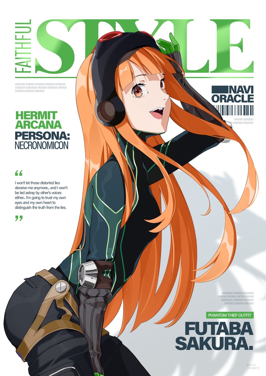 sakura futaba and oracle (persona and 1 more) drawn by rifyaa